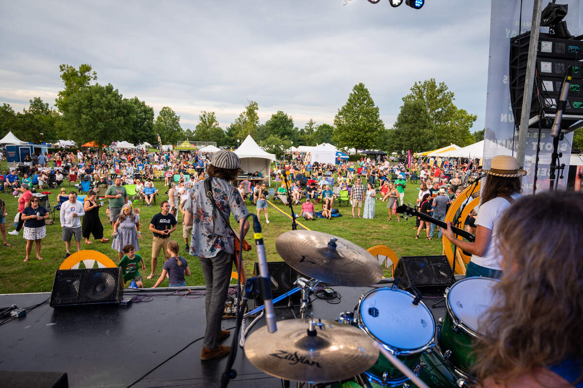 View from the stage of the crowd at Crave Festival's music stage