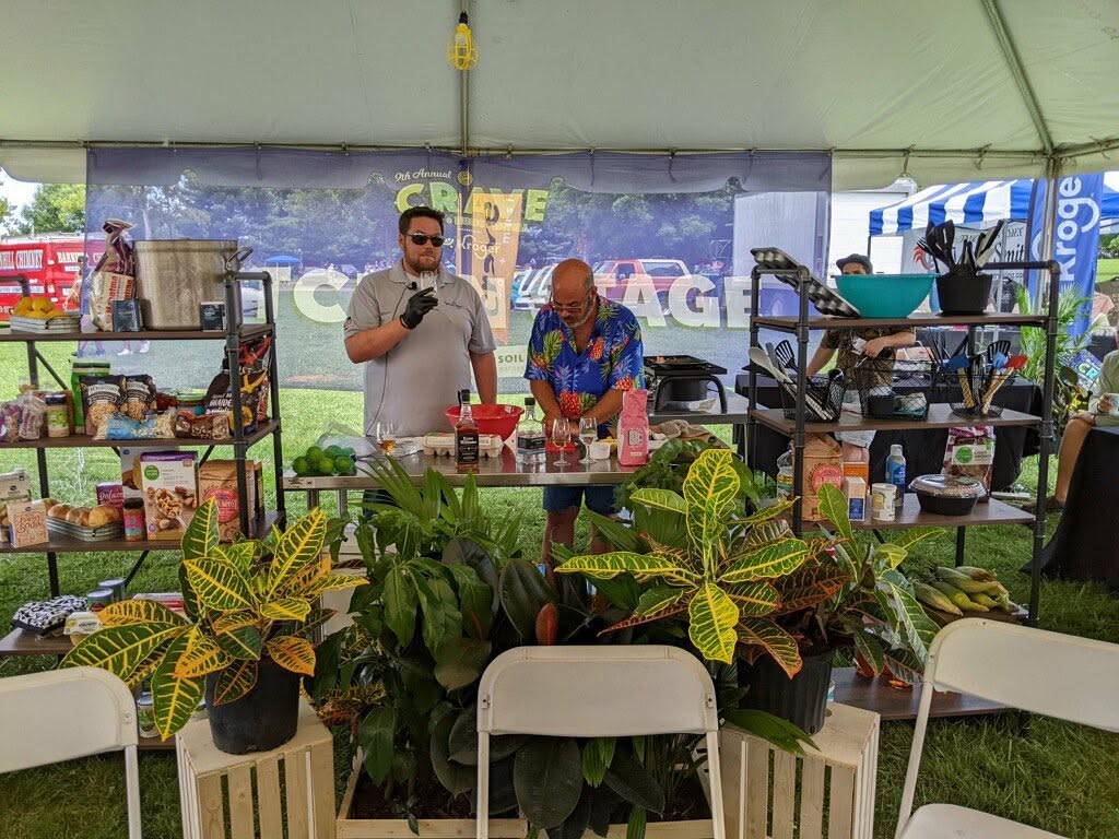 Two chefs on the Crave Kitchen Stage tent